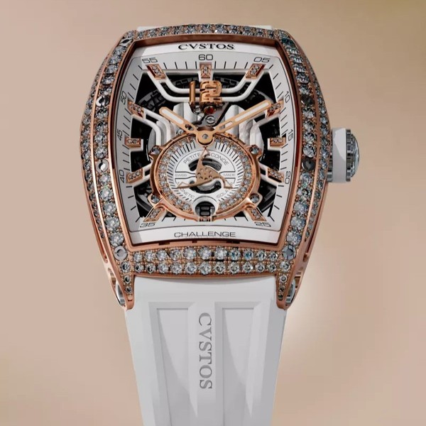 CVSTOS Jetliner PS Thirty6 5N Red Gold 2 Row Diamonds White A00103.3620002 - 36mm
