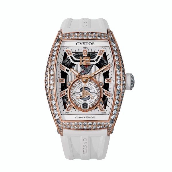 CVSTOS Jetliner PS Thirty6 5N Red Gold 2 Row Diamonds White A00103.3620002 - 36mm