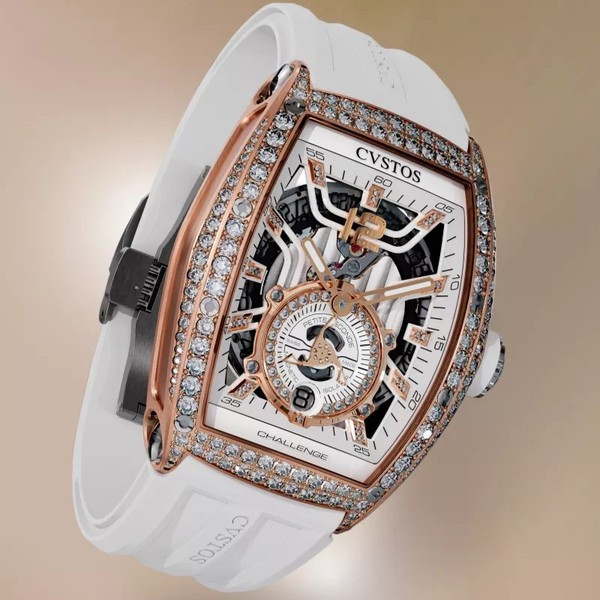 CVSTOS Jetliner PS Thirty6 5N Red Gold 2 Row Diamonds White A00103.3620002 - 36mm