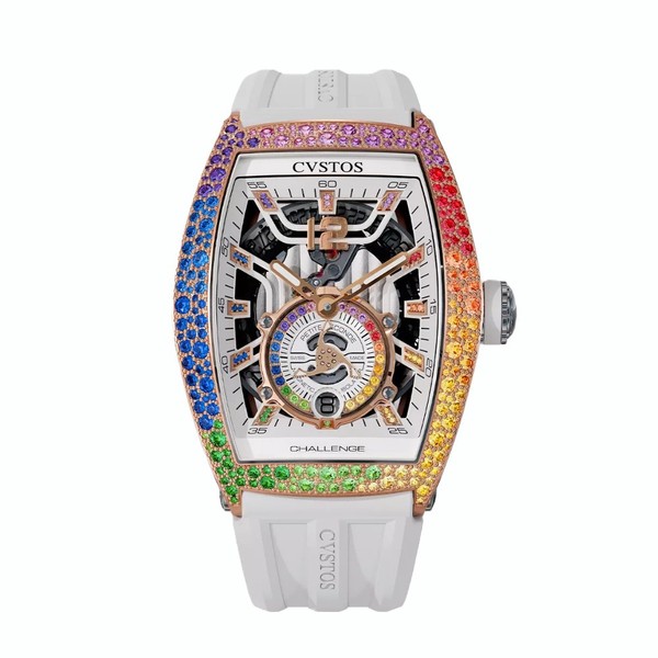 CVSTOS Jetliner PS Thirty6 5N Red Gold Rainbow Snow Setting White A00103.3620003 - 36mm