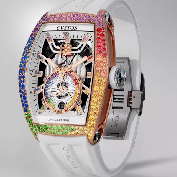 CVSTOS Jetliner PS Thirty6 5N Red Gold Rainbow Snow Setting White A00103.3620003 - 36mm