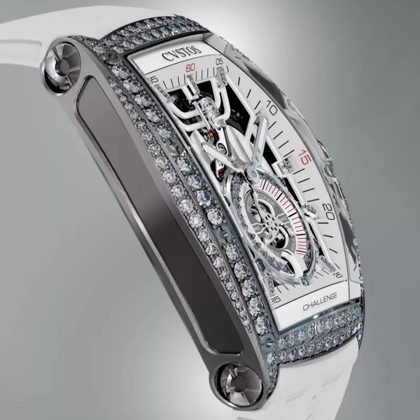 CVSTOS Jetliner PS Thirty6 Steel 2 Row White Dial Diamonds A00103.3600003 - 36mm
