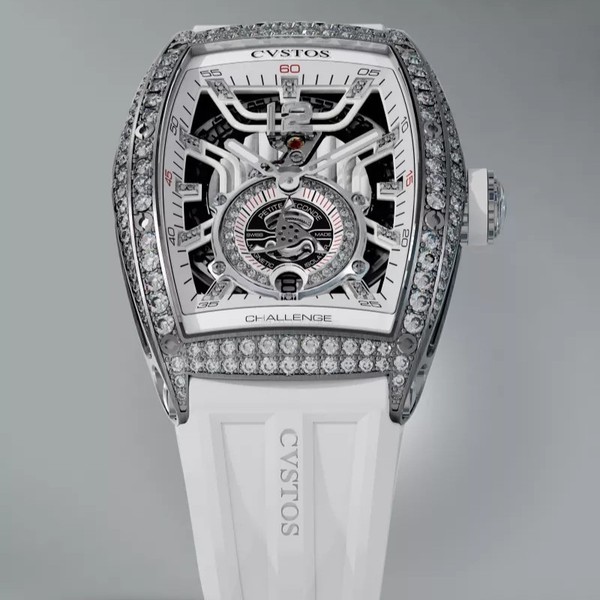 CVSTOS Jetliner PS Thirty6 Steel 2 Row White Dial Diamonds A00103.3600003 - 36mm
