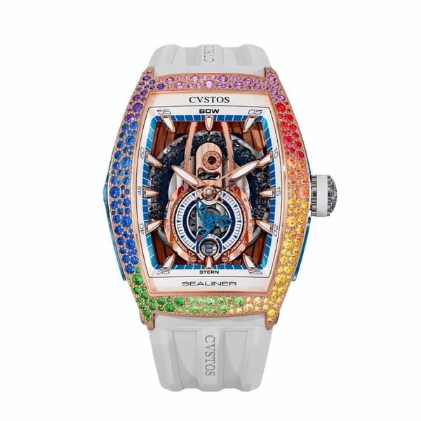 CVSTOS Sealiner PS Bicolor 5N Red Gold Rainbow Snow Setting C00103.4125003 - 53.7 x 41 mm