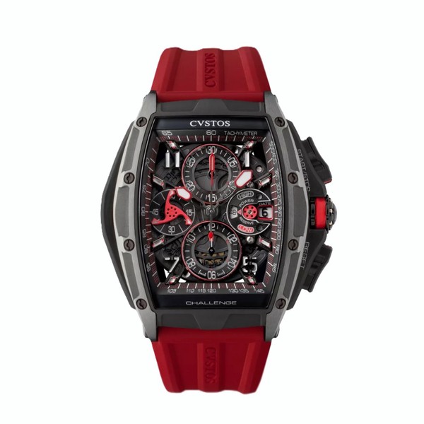 CVSTOS Chrono Grey Brancard Black Titanium Black & Red B00107.4172001 - 53.7 x 41 mm
