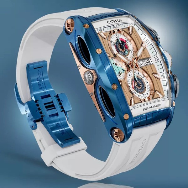 CVSTOS Sealiner Chronograph SkyBlue Steel 5N C01107.4105002 - 53.7 x 41 mm