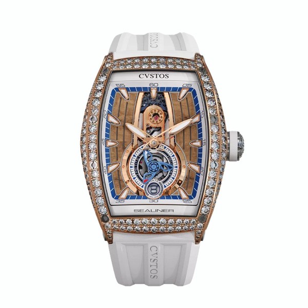 CVSTOS Sealiner PS Thirty6 5N Red Gold 2 Row Diamonds TIT COMP C00103.3625002 - 47.2 x 36 mm