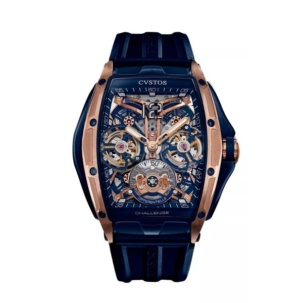 CVSTOS Double Tourbillon 5N Red Gold Brancard/Navy Titanium E00105.4173002 - 41mm