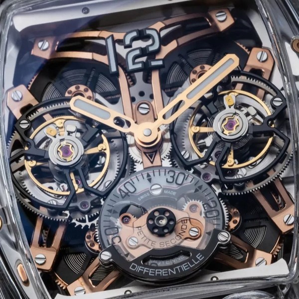 CVSTOS Double Tourbillon Sapphire Black & 5N COMP E00105.4185001 - 41mm