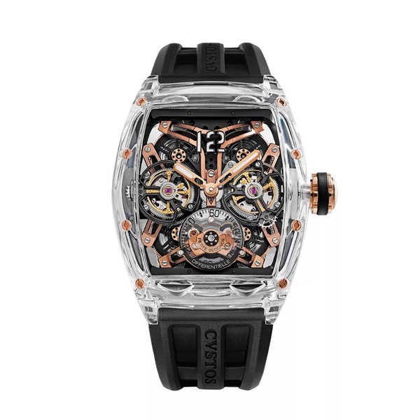 CVSTOS Double Tourbillon Sapphire Black & 5N COMP E00105.4185001 - 41mm