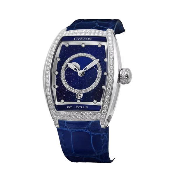 CVSTOS Re-Belle Moon Steel/Diamond 1 Row Blue Aventurine D00109.3603003 - 36mm