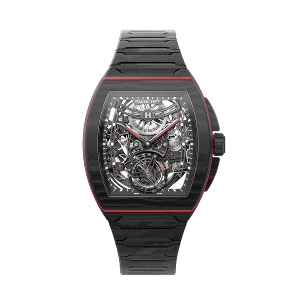 Bianchet B 1.618 Flying Tourbillon UltraFino Skeleton Carbon Red UFFTSKCBRD - 40 x 47.39mm