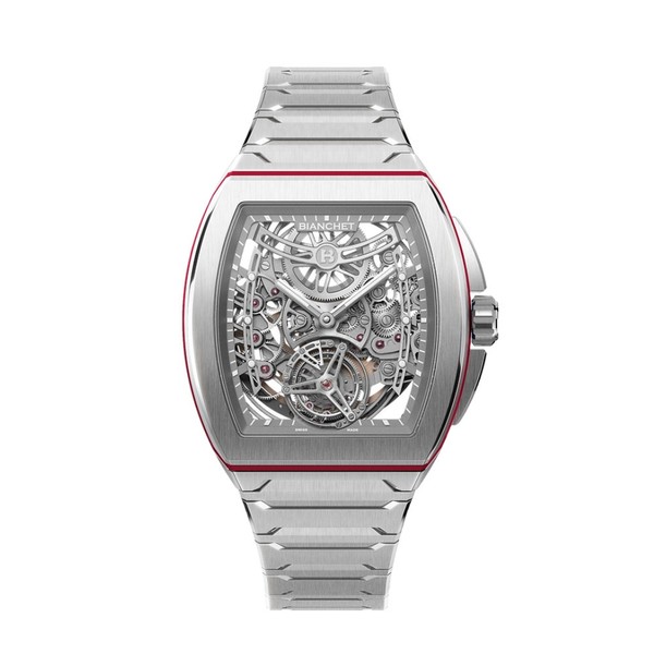 Bianchet B 1.618 Flying Tourbillon UltraFino Skeleton Titanium Red UFFTSKTNRD - 40 x 47.39mm