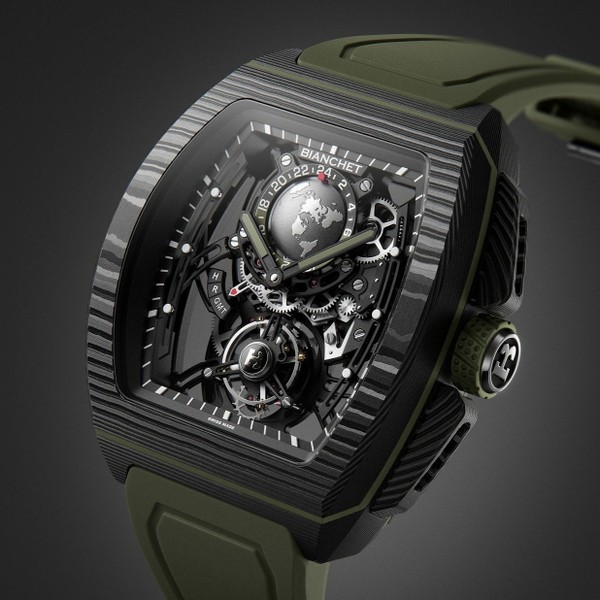 Bianchet B 1.618 Flying Tourbillon Sport GMT Carbon Fern Green CBFGFTSG4 - 43 x 51mm