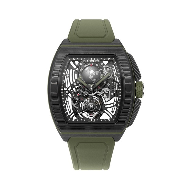 Bianchet B 1.618 Flying Tourbillon Sport GMT Carbon Fern Green CBFGFTSG4 - 43 x 51mm
