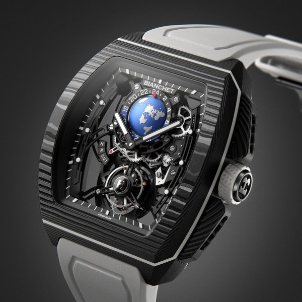 Bianchet B 1.618 Flying Tourbillon Sport GMT Carbon White CBWFTSG4 - 43 x 51mm