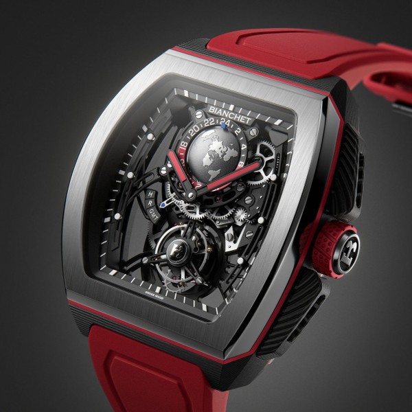 Bianchet B 1.618 Flying Tourbillon Sport GMT Hybrid Red HBRFTSG4 - 43 x 51mm