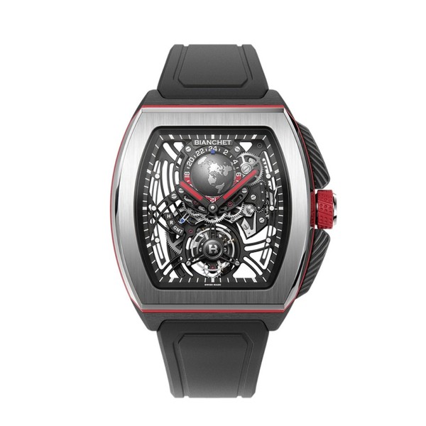 Bianchet B 1.618 Flying Tourbillon Sport GMT Hybrid Red HBRFTSG4 - 43 x 51mm