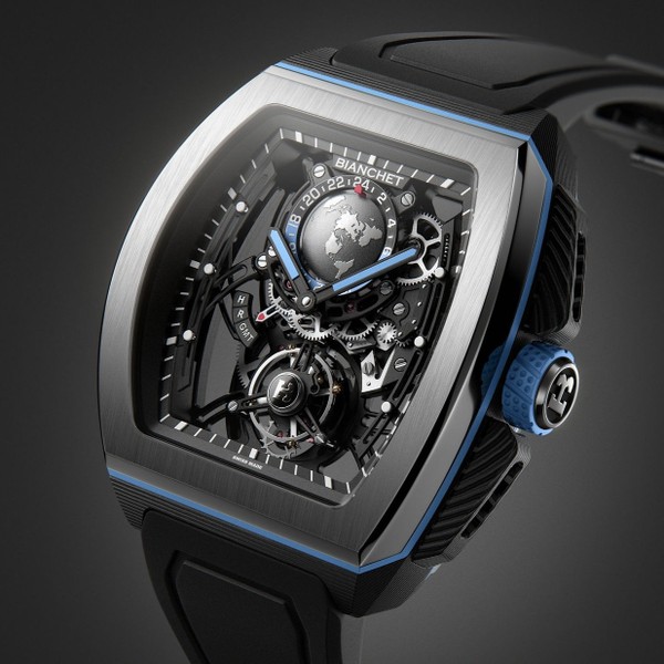 Bianchet B 1.618 Flying Tourbillon Sport GMT Hybrid Sky Blue HBSBFTSG4 - 43 x 51mm