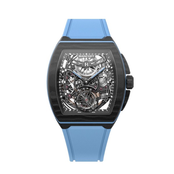 Bianchet B 1.618 Flying Tourbillon UltraFino Skeleton Carbon Sky Blue UFFTSKCBSB - 40 x 47.39mm