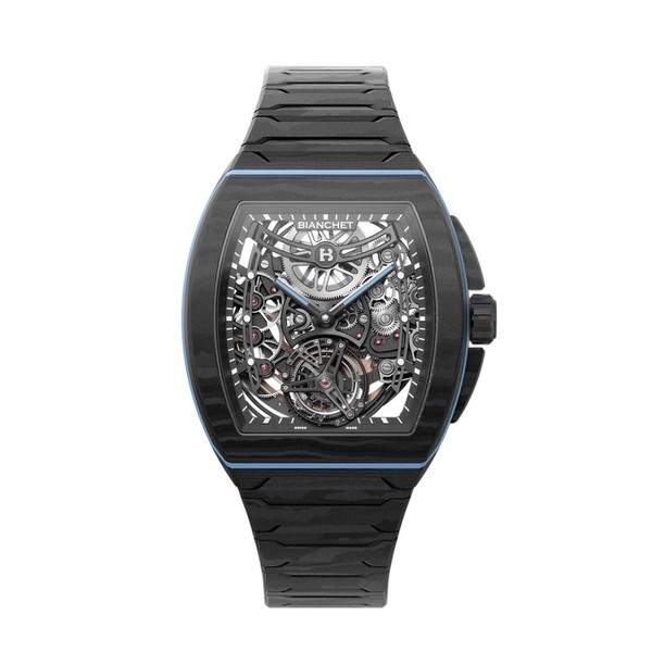 Bianchet B 1.618 Flying Tourbillon UltraFino Skeleton Carbon Sky Blue UFFTSKCBSB - 40 x 47.39mm