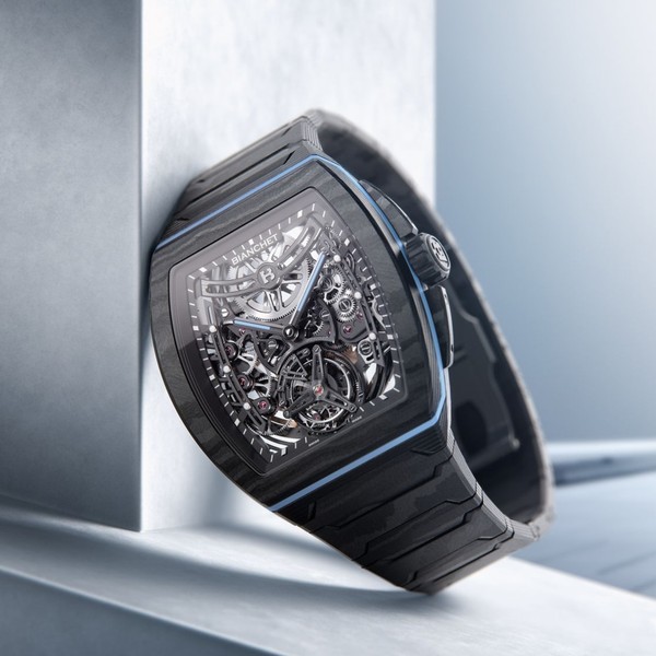 Bianchet B 1.618 Flying Tourbillon UltraFino Skeleton Carbon Sky Blue UFFTSKCBSB - 40 x 47.39mm