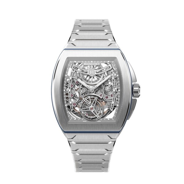 Bianchet B 1.618 Flying Tourbillon UltraFino Skeleton Titanium Blue UFFTSKTNBL - 40 x 47.39mm