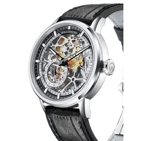 Waldhoff Pioneer Carbon Silver - 39mm