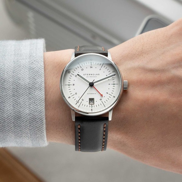 Sternglas Naos Pro GMT Automatik Silver S02-NG10-BR03 - 38mm