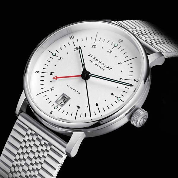 Sternglas Naos Pro GMT Automatik Silver S02-NG10-BR03 - 38mm