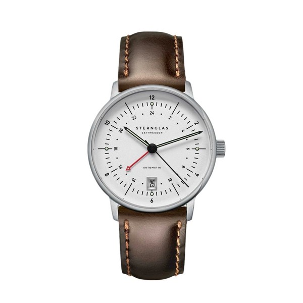 Sternglas Naos Pro GMT Automatik Silver S02-NG10-BR03 - 38mm