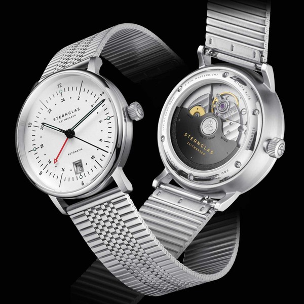 Sternglas Naos Pro GMT Automatik Silver S02-NG10-BR03 - 38mm