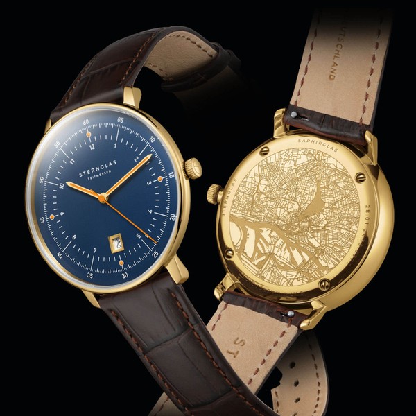 Sternglas Hamburg Dark Blue Gold S01-HH07-HE01 - 42mm