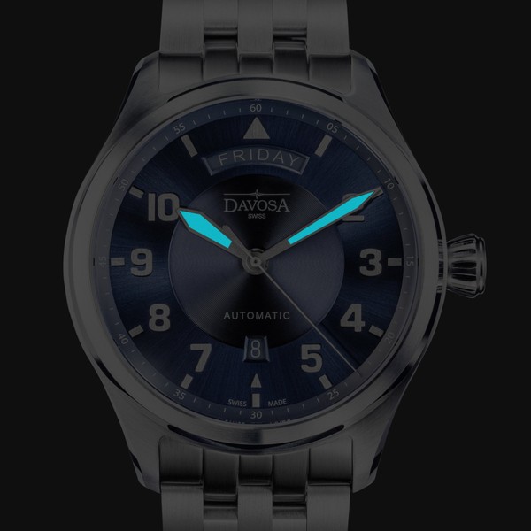 Davosa Newton Pilot Day-Date 161.585.40 - 44mm
