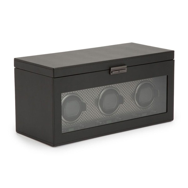 Wolf Axis Triple Watch Winder With Storage Powder Coat 469403
