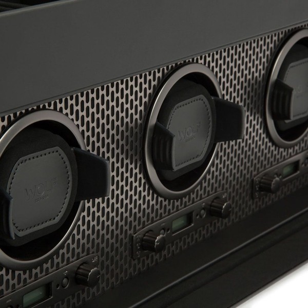 Wolf Axis Triple Watch Winder With Storage Powder Coat 469403