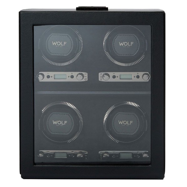 Wolf British Racing 4 Piece Watch Winder Black 793002