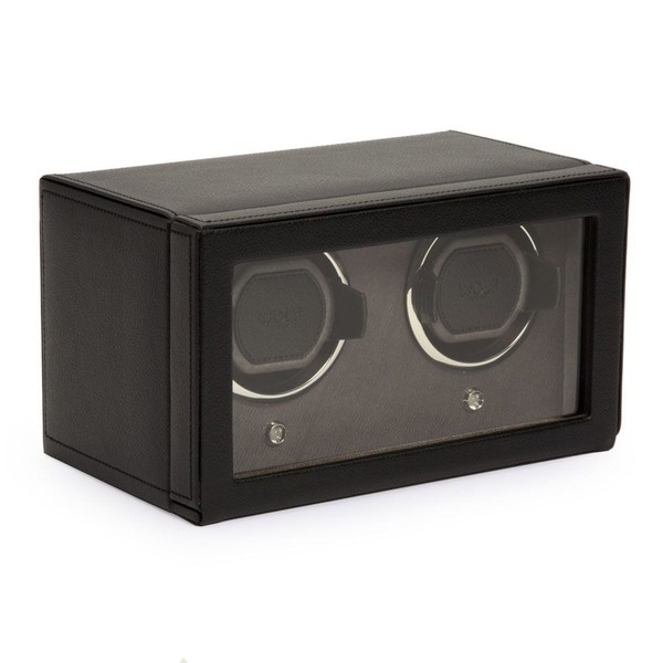 Wolf Cub Double Watch Winder With Cover Black 461203