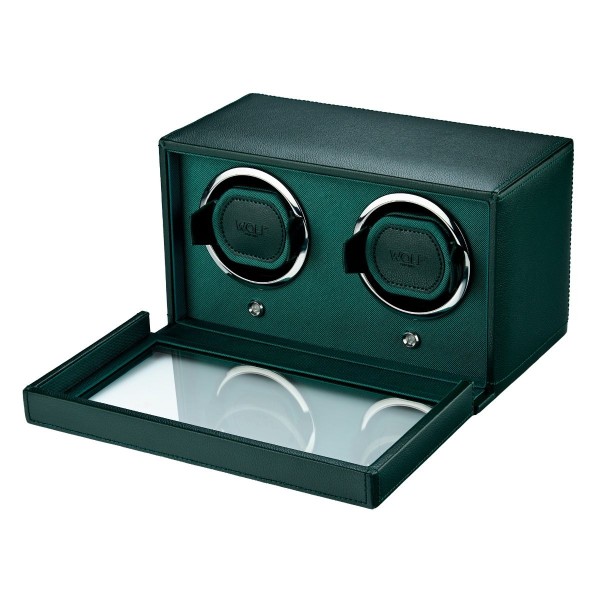 Wolf Cub Double Watch Winder with Cover Green 461241