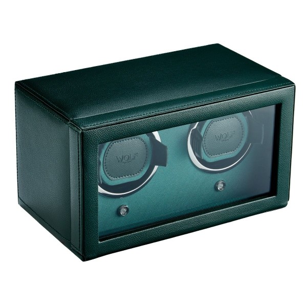 Wolf Cub Double Watch Winder with Cover Green 461241