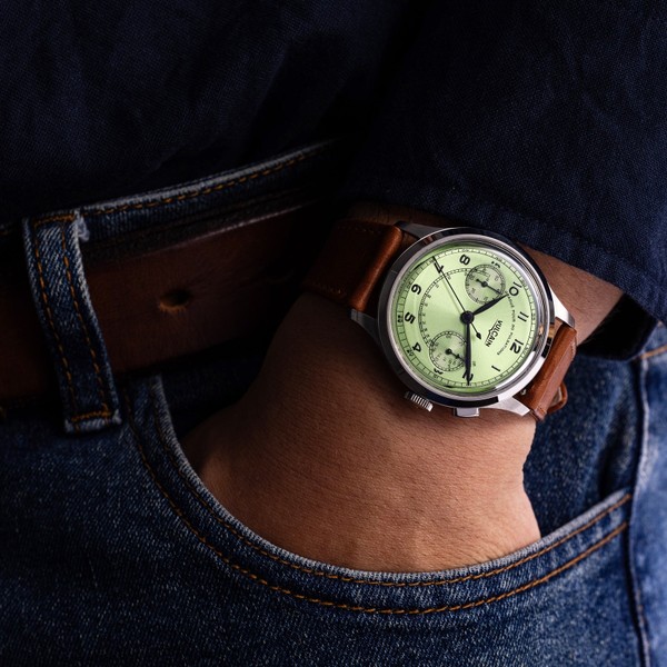 Vulcain Monopusher Heritage Green 650167A98.BAC207 - 39mm