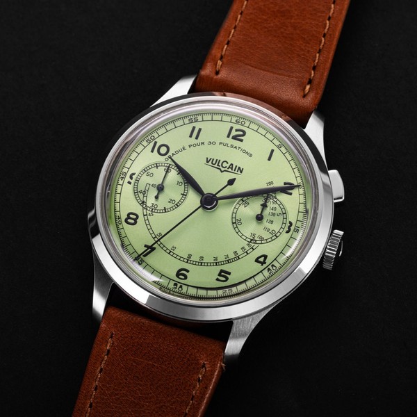 Vulcain Monopusher Heritage Green 650167A98.BAC207 - 39mm