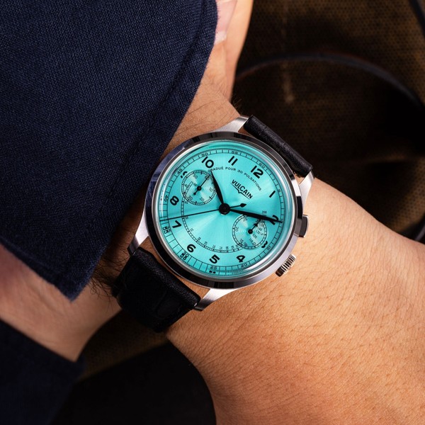 Vulcain Monopusher Heritage Turquoise 650167A38.BAL248 - 39mm