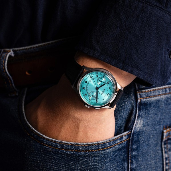 Vulcain Monopusher Heritage Turquoise 650167A38.BAL248 - 39mm