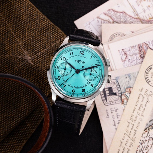 Vulcain Monopusher Heritage Turquoise 650167A38.BAL248 - 39mm