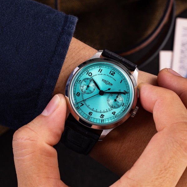 Vulcain Monopusher Heritage Turquoise 650167A38.BAL248 - 39mm