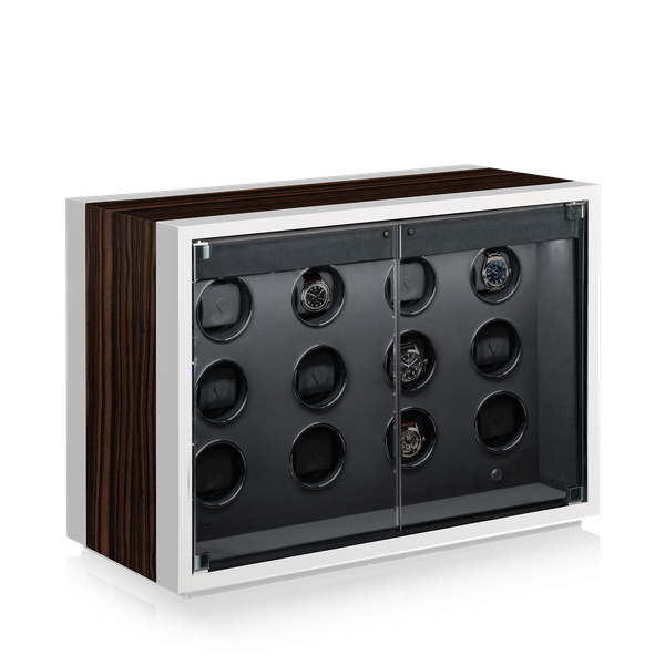 Chronovision Uhrenbeweger Ambiance XII White Silk Matt Ebony Silk Matt 70050-154.18.12