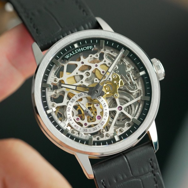 Waldhoff Pioneer Carbon Silver - 39mm