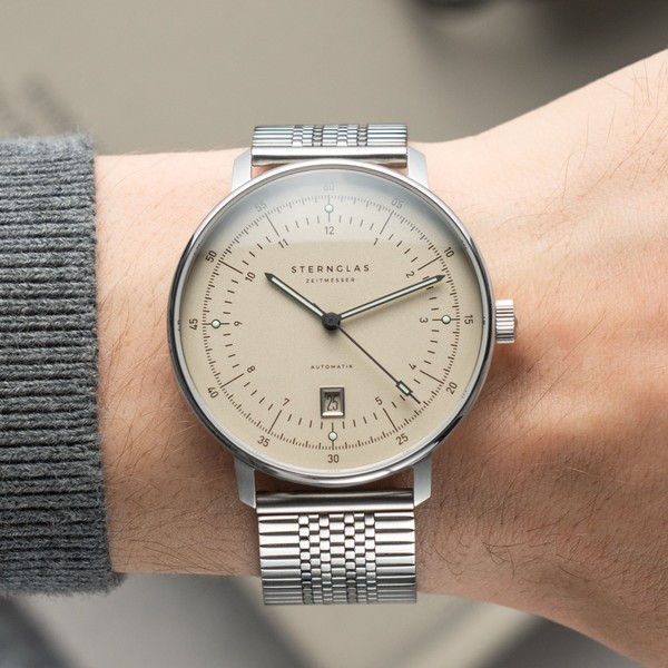 Sternglas Hamburg Pro Automatik Alabaster Stainless Steel S02-HP26-ME08 - 42mm