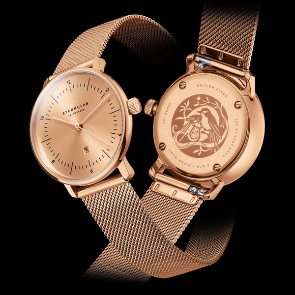 Sternglas Naos XS Edition Elyra Rosegold Milanaise S01-NDE55-MI09 - 33mm